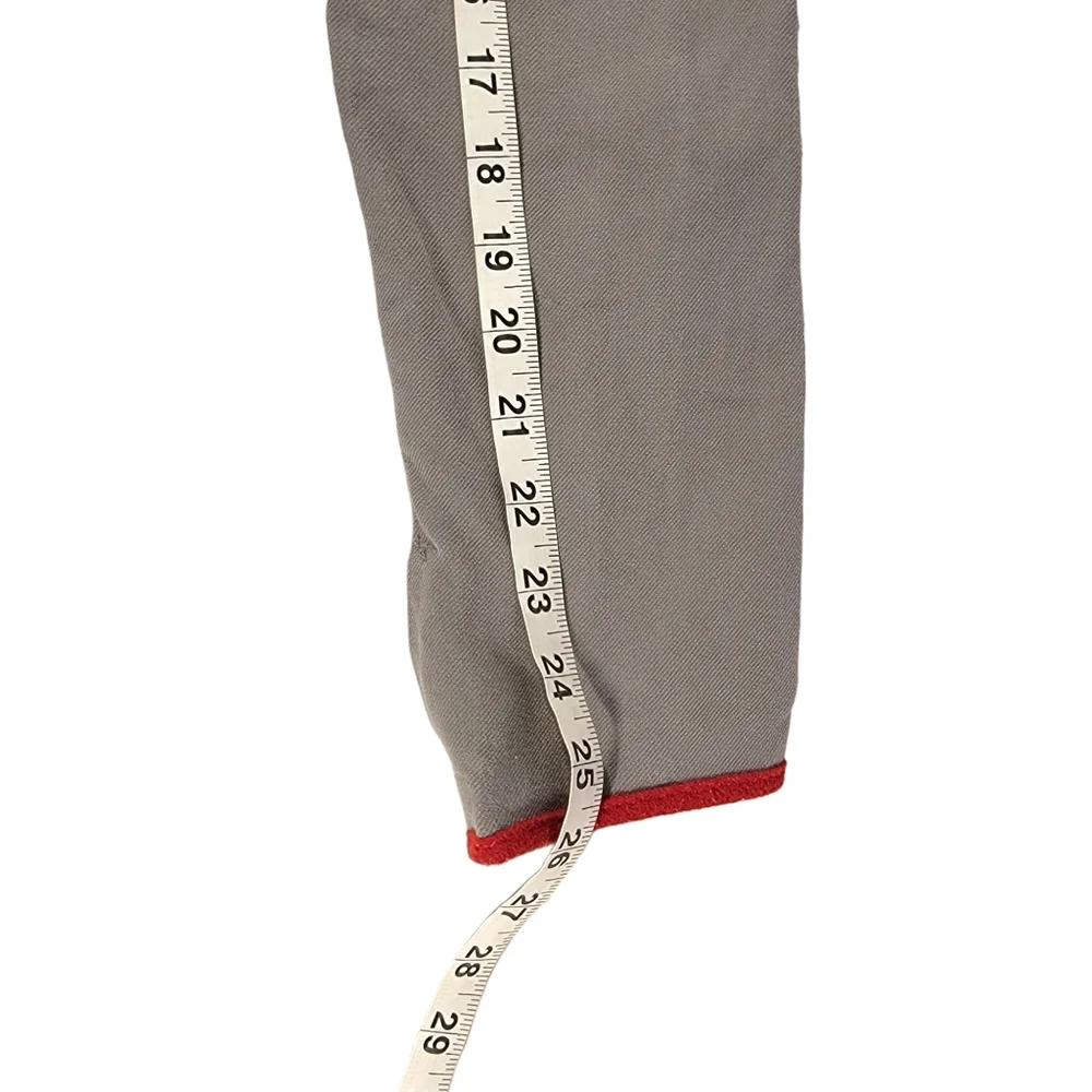 Euro-Star Gray Red Plaid Full Seat Suede Breeches Horse Riding Equestrian Pants